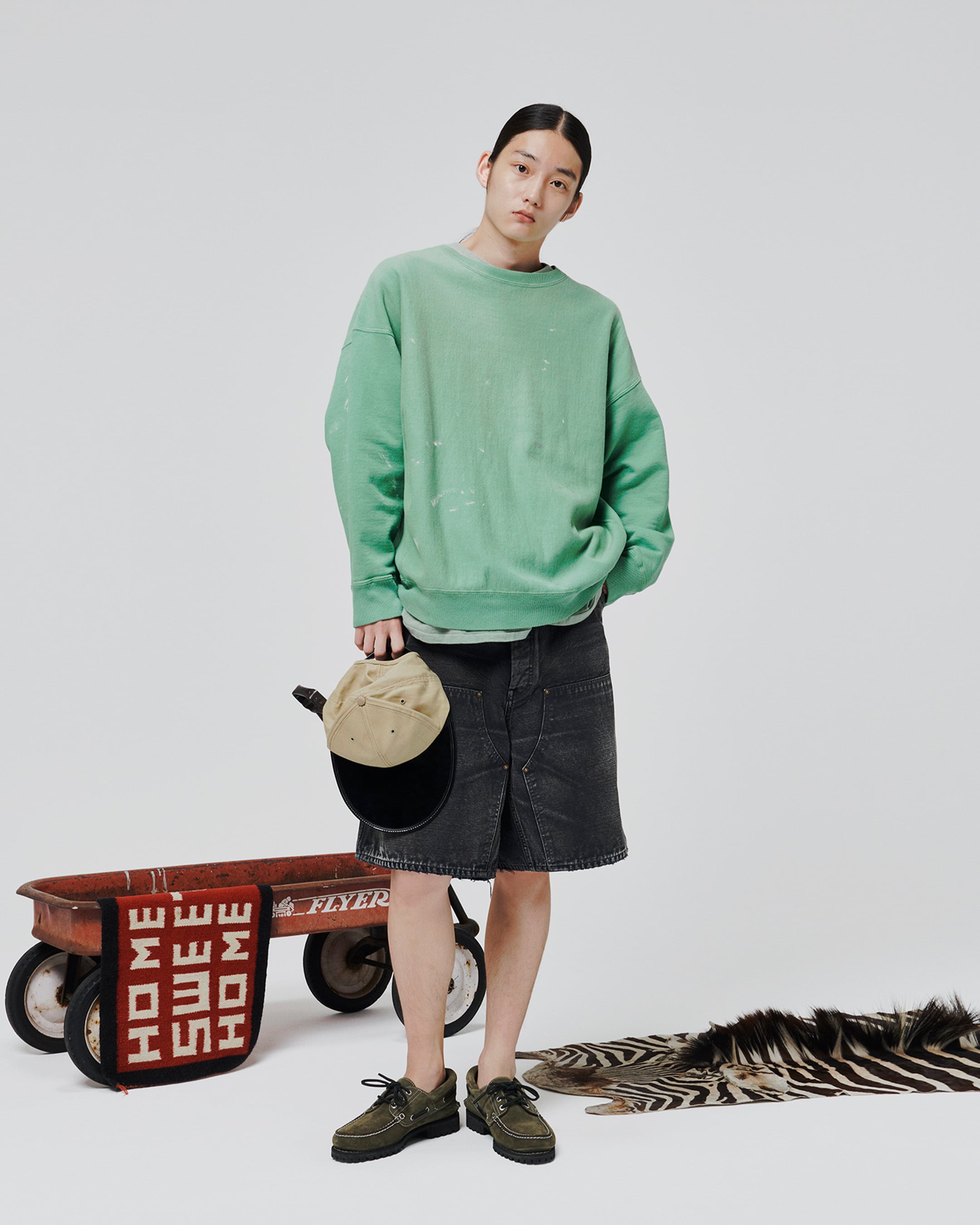 BOWWOW / DISTRESSED SWEATSHIRT AGED | GANKO
