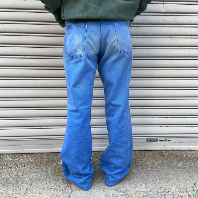 70s ディッキーズ　フレアデニム　タロンジップ　ブリーチ　W32 L31