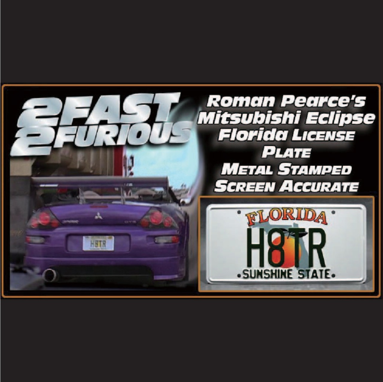 (H8TR ) ローマン・ピアース エクリプス・スパイダー ナンバープレート フロリダ州