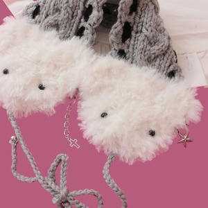 MONSTER TEDDY hand knit ear muff