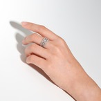 H&C ダイヤモンド デザインリング pt900 / 0.200ct / 0.050ct