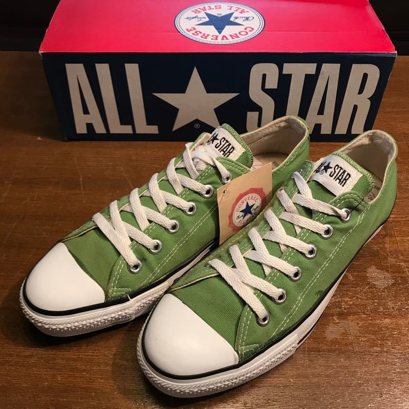 90's CONVERSE コンバース ALL STAR LOW バンブー BAMBOO GREEN 黄緑 US8 USA製 希少 ヴィンテージ 美品  | agito vintage