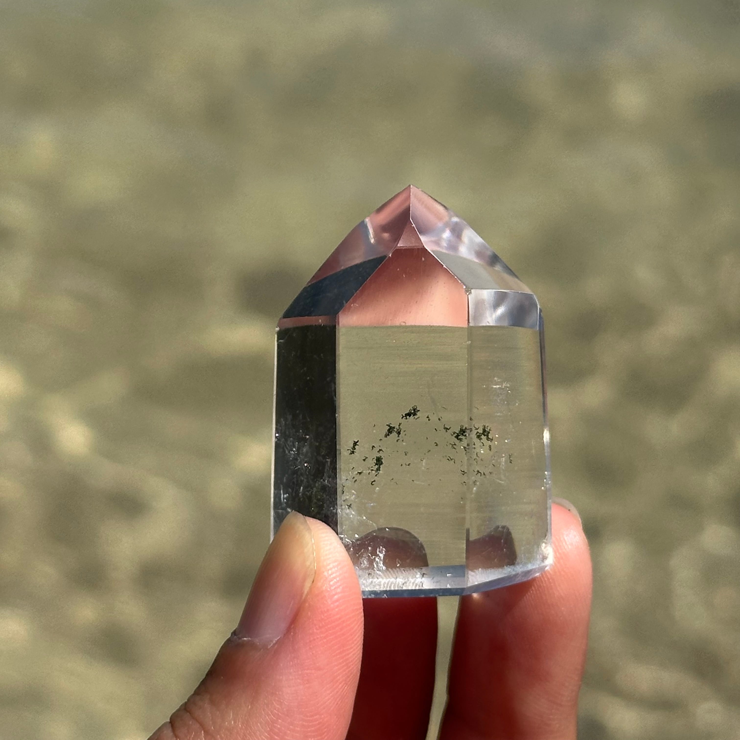 【水晶　ロッククリスタル】ヴォーゲルワンド クリスタル スタンド付　ブラジル産 ブラジル産 【ロッククリスタル】 ヴォーゲルワンド ＆ 専用スタンド