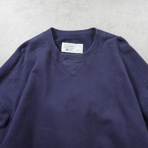 90s L.L.Bean × Russell sweatshirt solid navy XL 古着