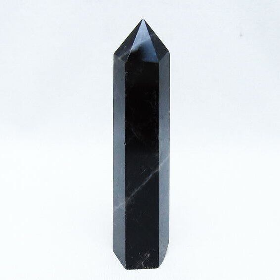 モリオン ポイント 黒水晶 六角柱 142-10741