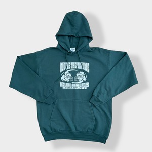 【PORT&COMPANY】アメフト スーパーボウル DOUBLE THE TROUBLE WALKER RENEGADES SUPER BOWL 2013 ロゴ パーカー プリント スウェット フーディー hoodie プルオーバー L us古着