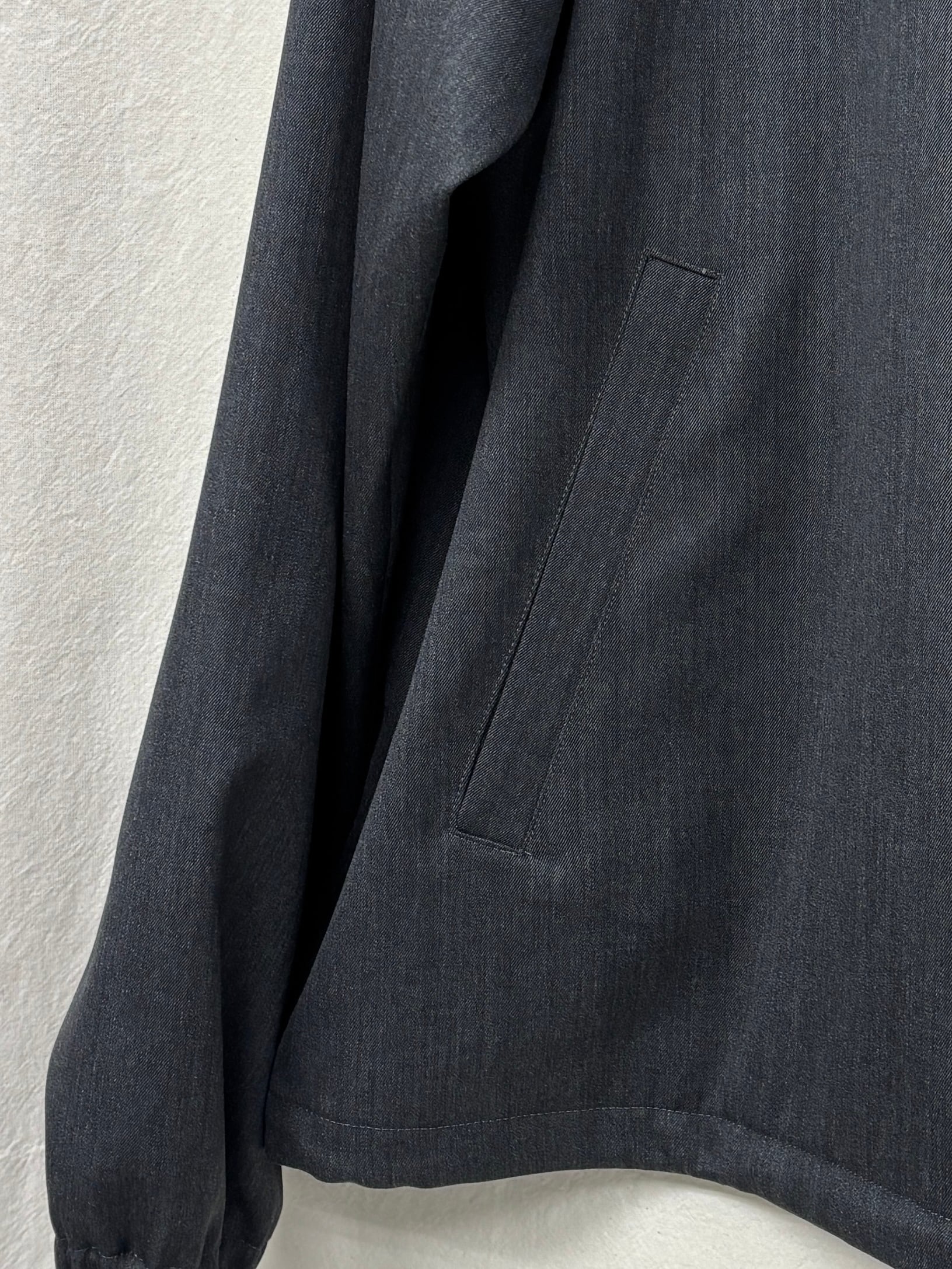 awasa / wool gabardine zip up jacket (GRAY) | THE MODERN AGE