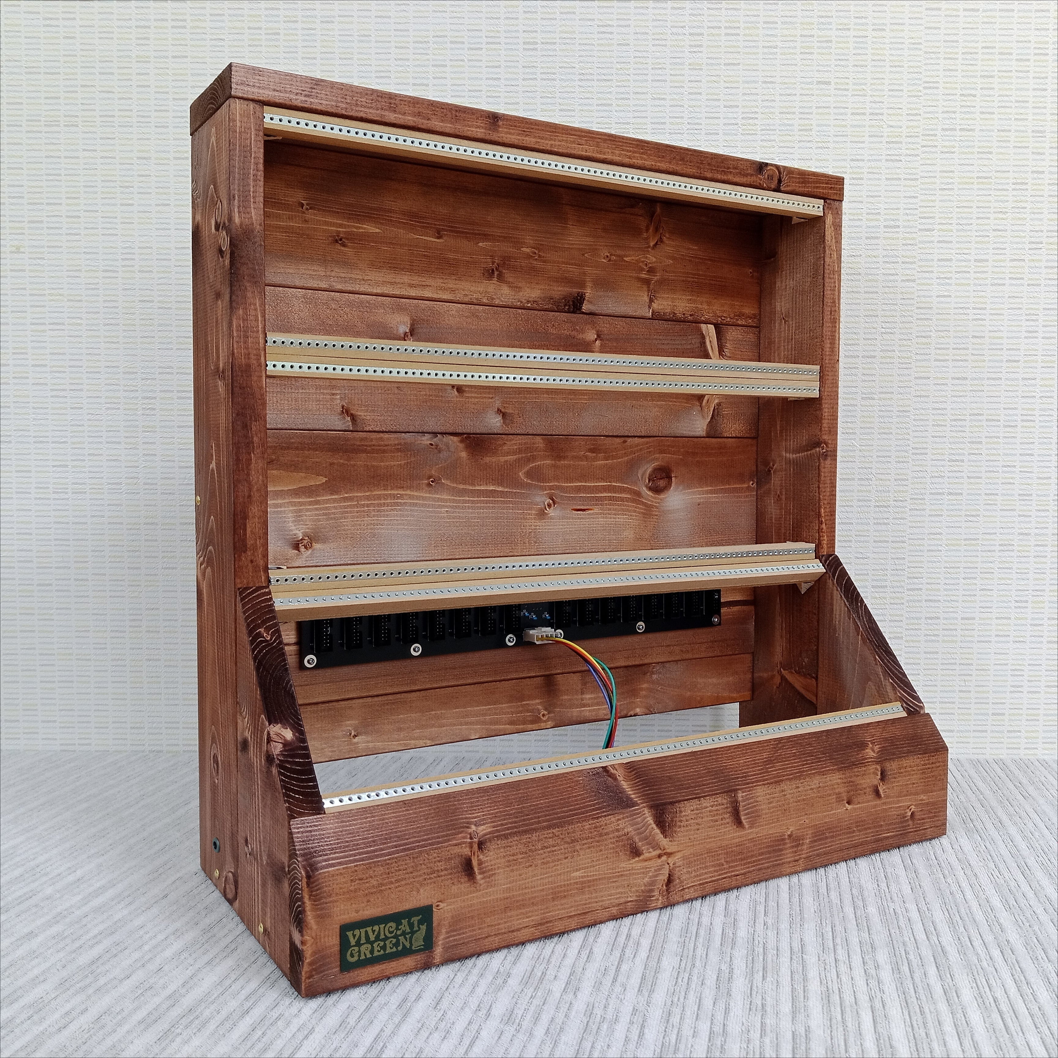 Stationery Case 据え置き型 | Vivicat Green モジュラーシンセ用木製