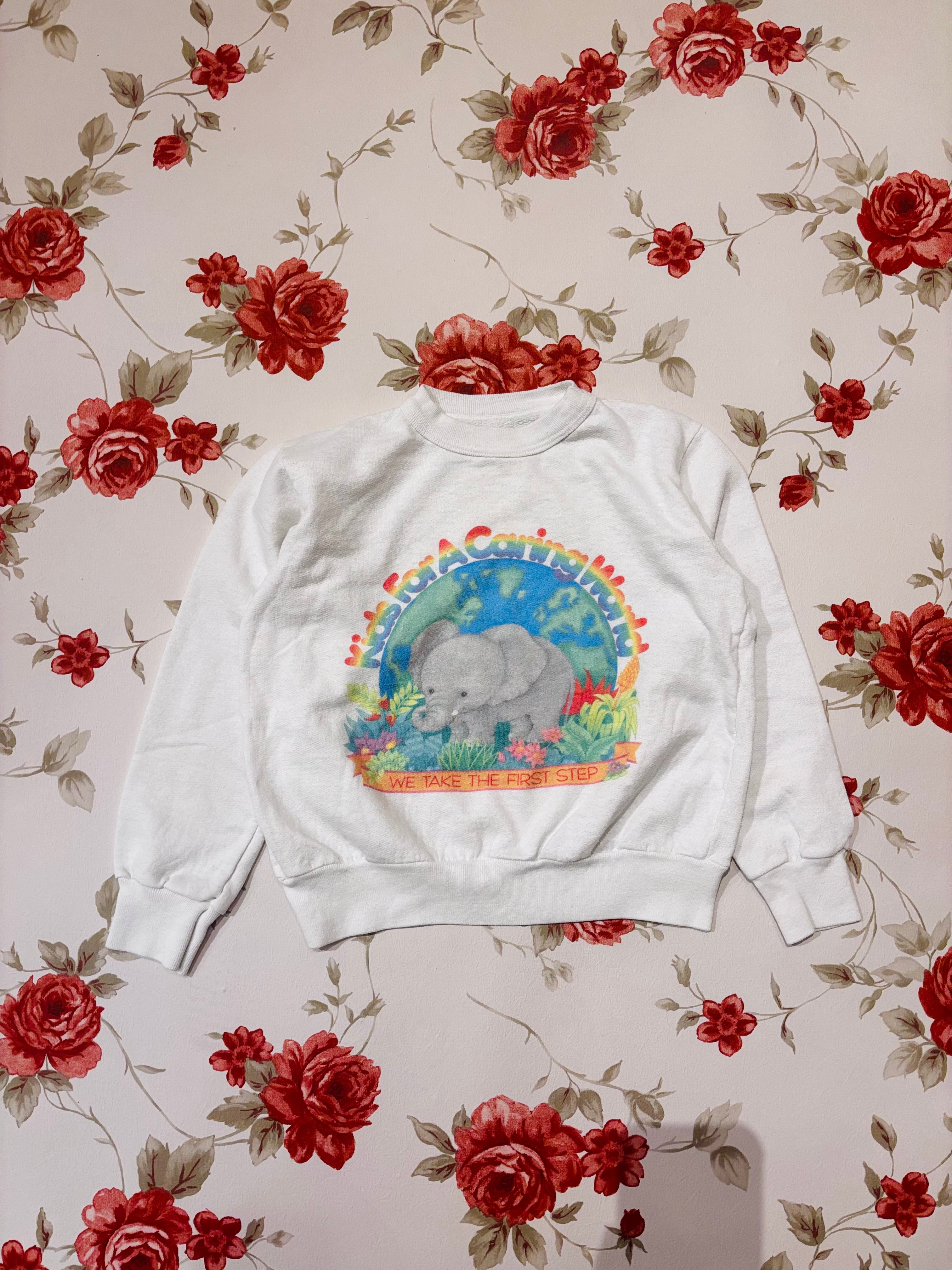 【KIDS vintage】 elephant sweat. about 4y