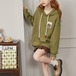 パーカー レディース 型押し ハート S-L 春秋 フード付き 長袖 くすみカラー 熊ちゃん トップス パーカー レディース 型押し 春秋 トップス