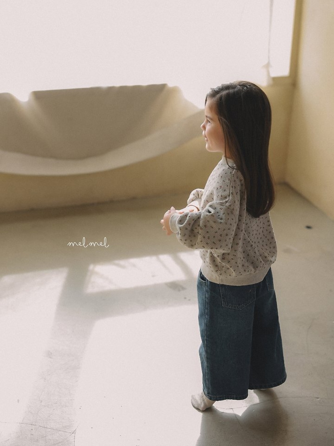 【取寄/韓国直送】melmel プリントワッフルトレーナー｜秋服｜韓国子供服 ｜26/AT