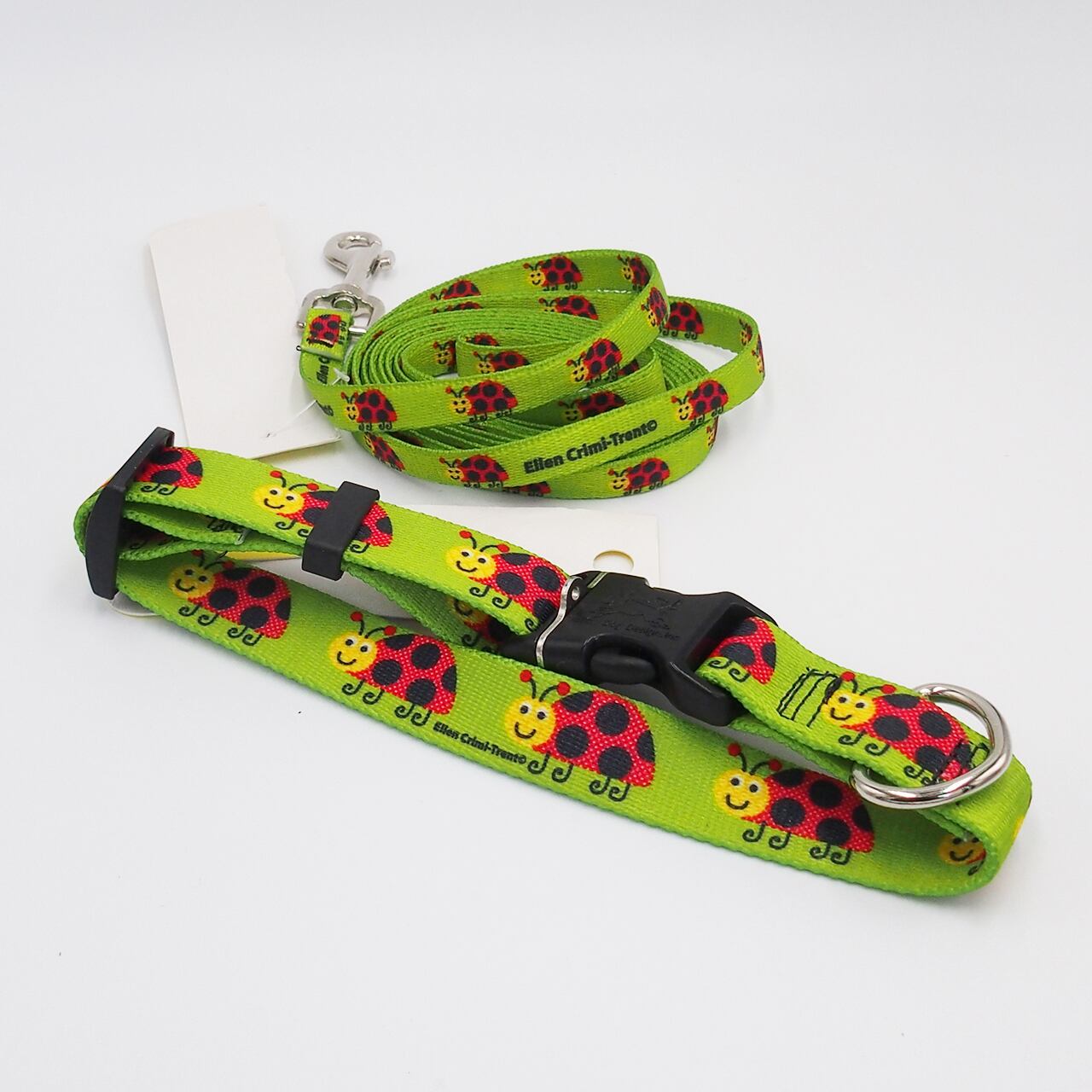 Lovely Ladybugs　首輪 Sサイズ＋リード  XSサイズ セット - Yellow Dog Design
