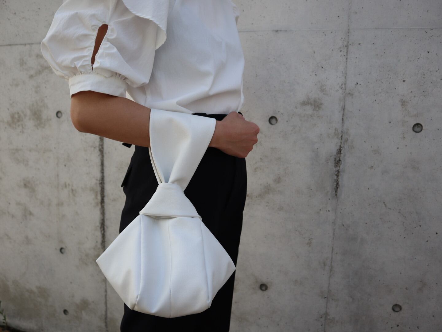 minimal eco leather bag (white) | yay 