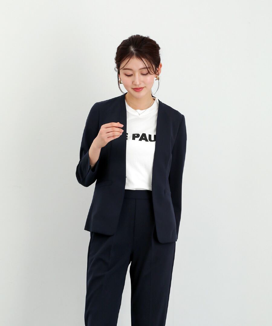 洗えて動ける 】 ハイストレッチ・セットスーツ［ カラーレス