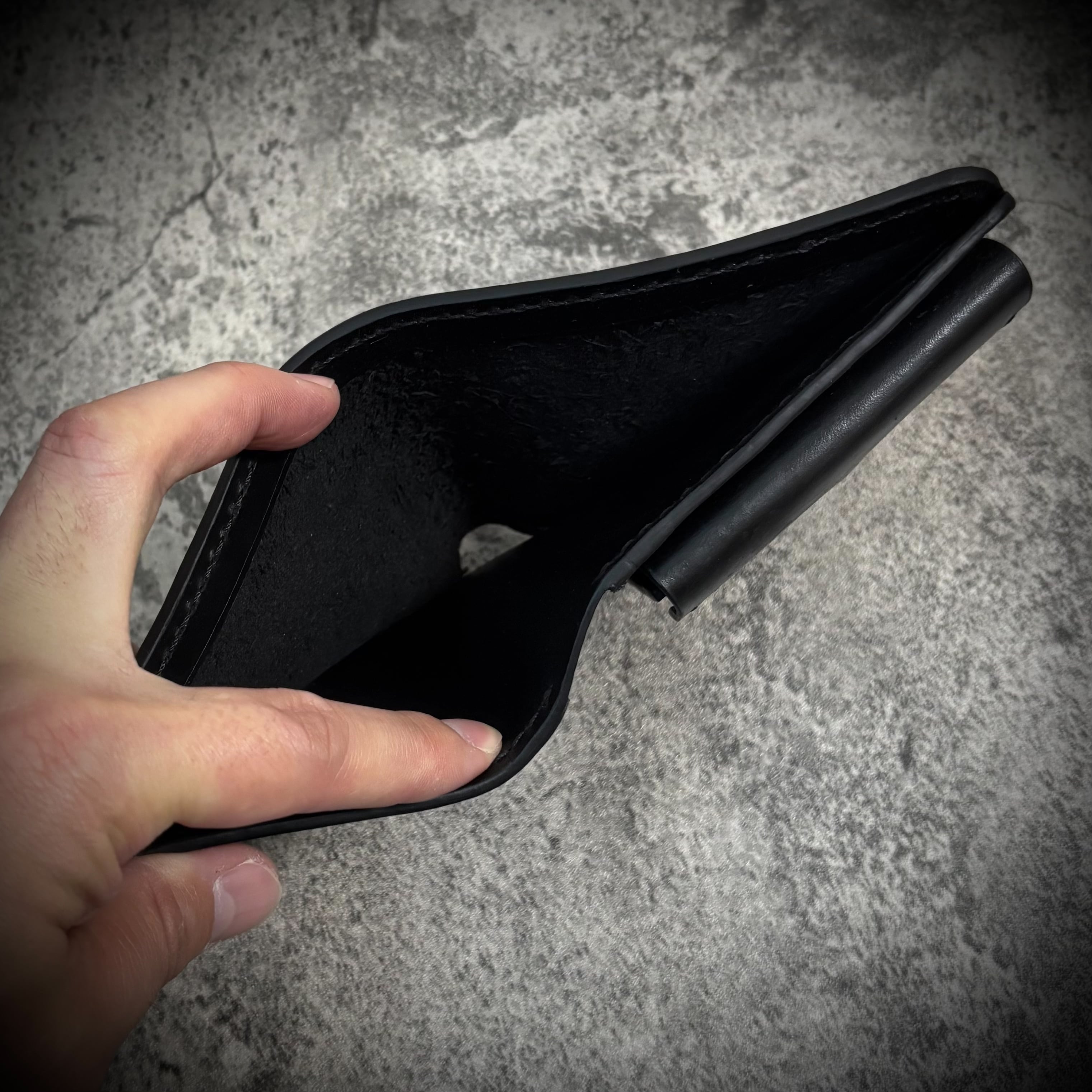 総手縫い 二つ折り 財布 フルレザー 経年変化 折財布 本革 革財布