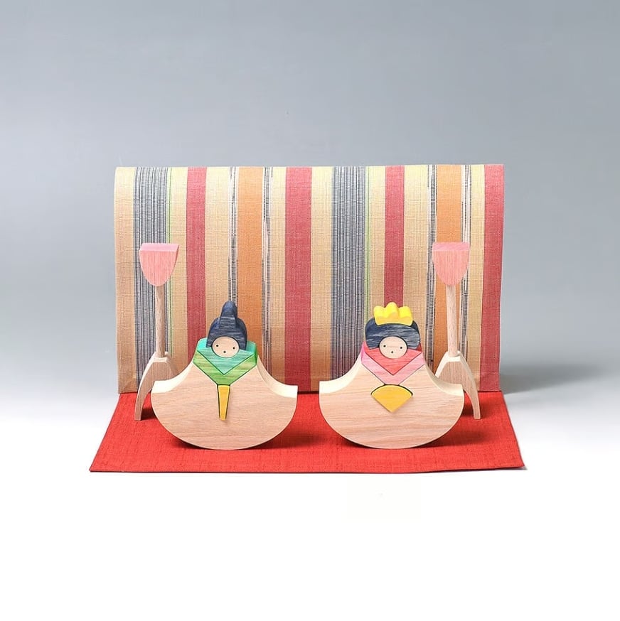 小黒三郎 | 組み木 五月人形 KK246 里山円武者五段飾り 普通垂幕 木製