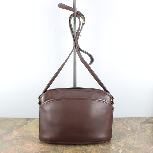 .OLD COACH ROUND TYPE LEATHER SHOULDER BAG MADE IN USA/オールドコーチラウンド型レザーショルダーバッグ 2000000044415