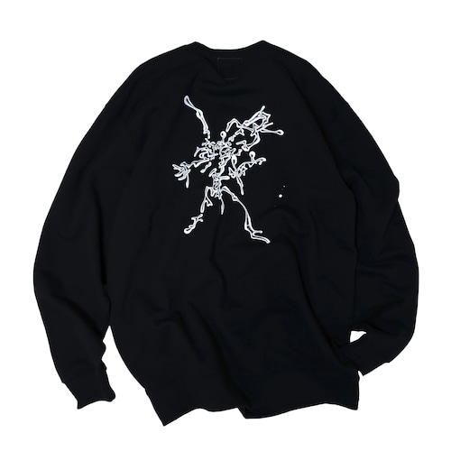 REPORT / INFORMATION LOGO CREW NECK SWEAT BLACK