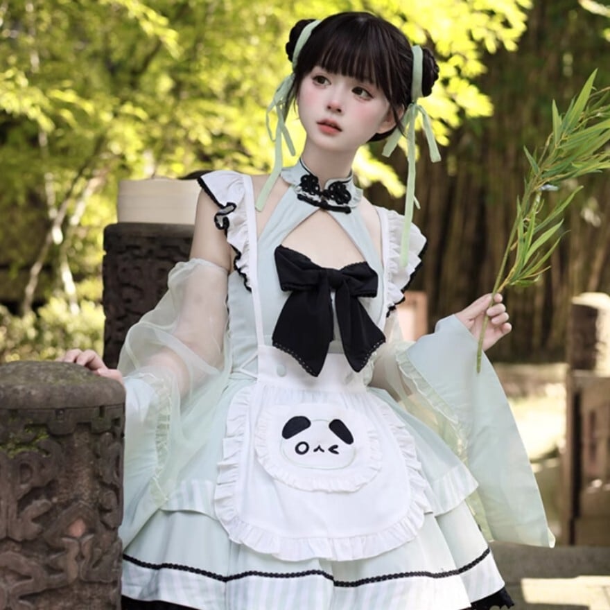 maly moon他✨ロリータ・スチームパンク・チャイナメイド衣装セット チャイナアリスロリータセットアップ | Maiden's Rêve