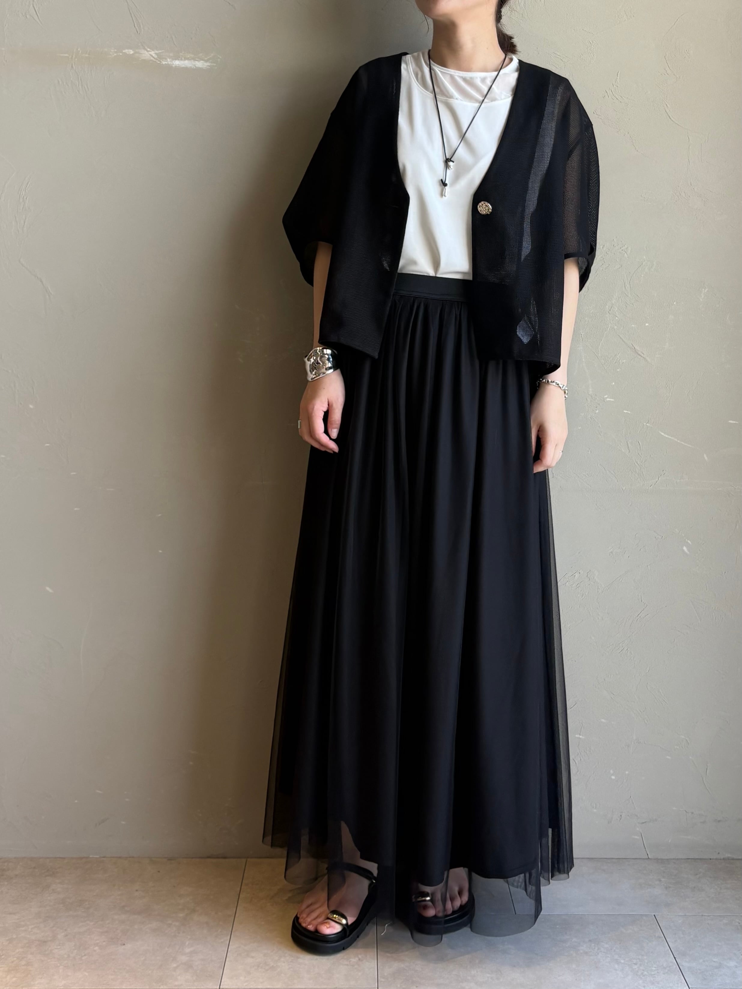 【極美品✨】レッドヴァレンティノ チュール ロングスカート 金ドット 黒 siro de labonte 】チュールドッキングスカート | valance 福井