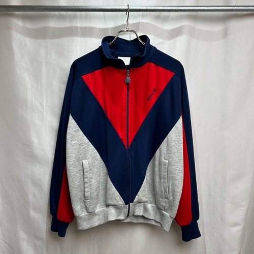 80~90s adidas　トレフォイル　マルチカラー　ジップスウェット　