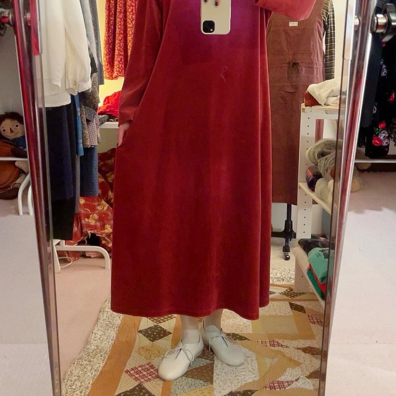 red heart velours one-piece