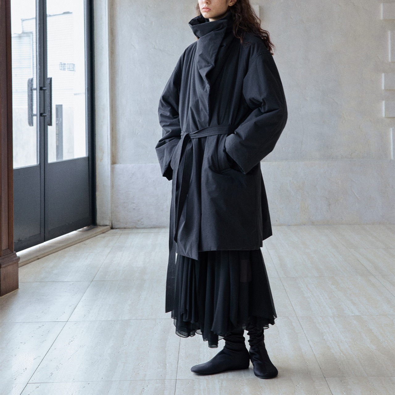 Soft Drape Long Coat T3860