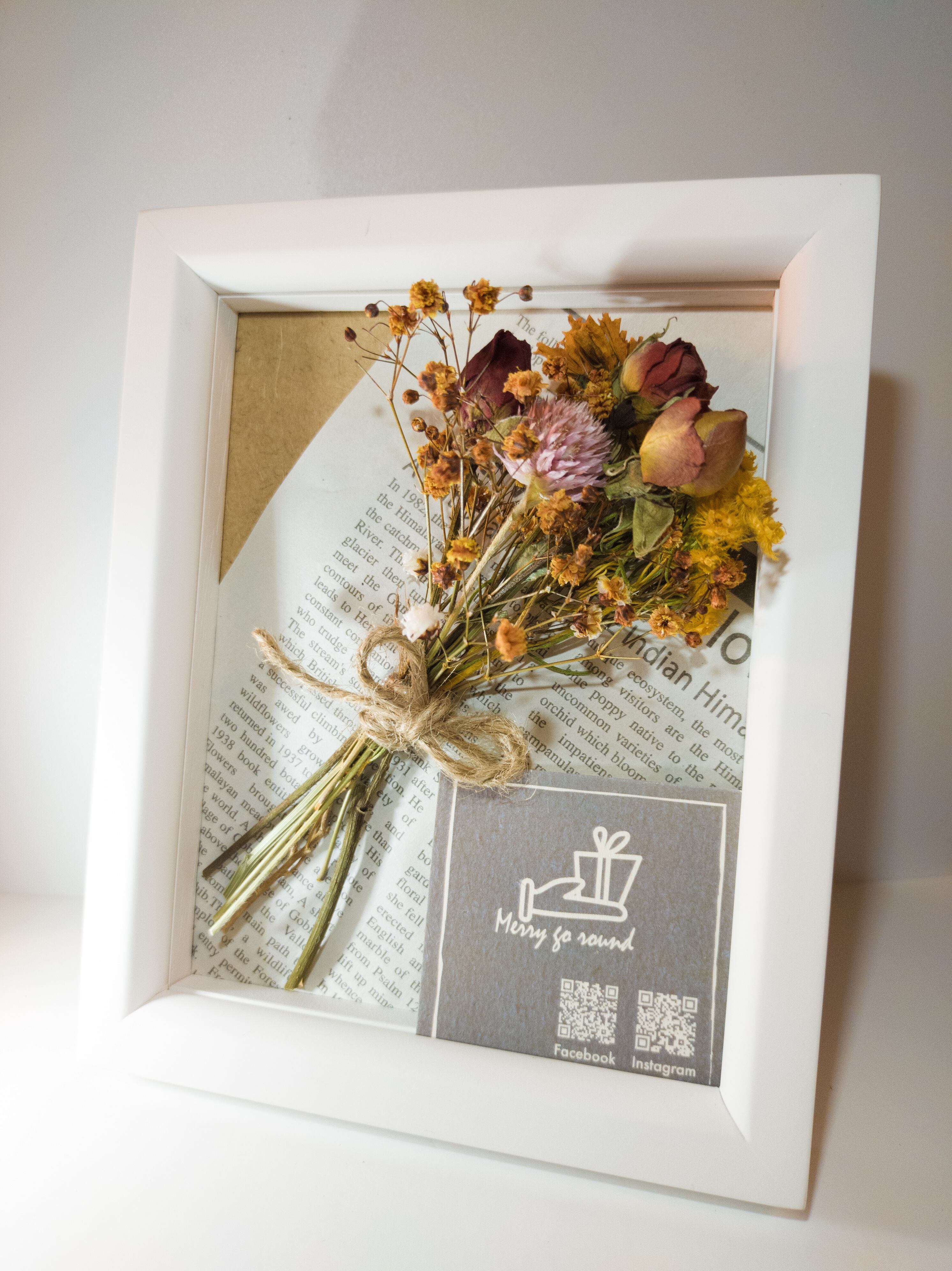 ブーケアートフレームSS【Dried flowers Bouquet art frame SS】