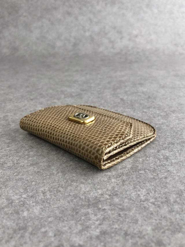 GUCCI グッチ 財布 ブラウン GG リザード型押し コインケース vintage ヴィンテージ オールド 5vm57j