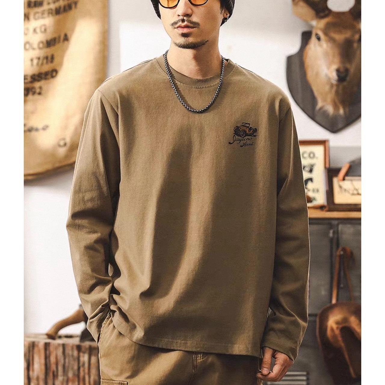 Vintage jeep graphic long sleeve tee 1286 - 3
