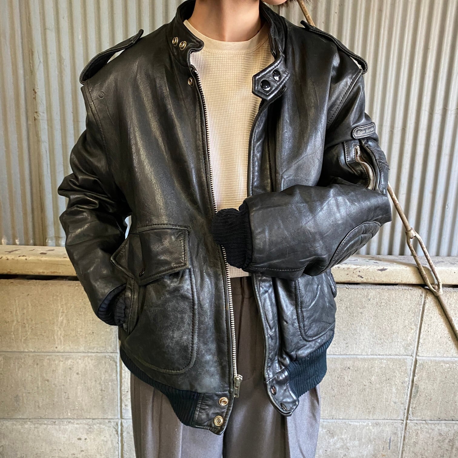 80年代 Hein Gericke シングルライダースジャケット レザージャケット  