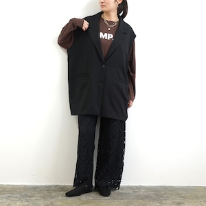 オーバーサイズスリットジレ
