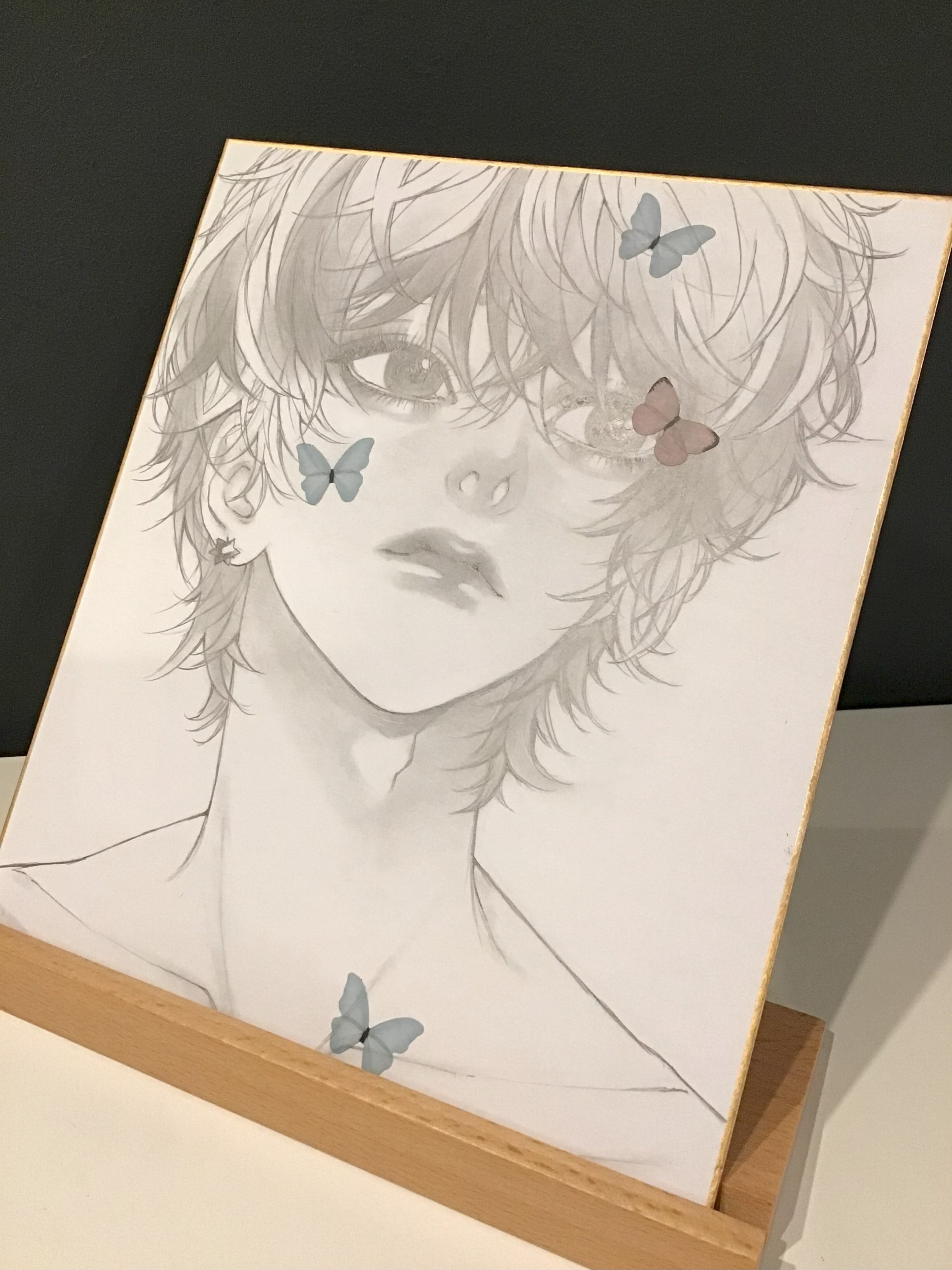 オリジナル手描きアナログ色紙イラスト『You and I Seen through a