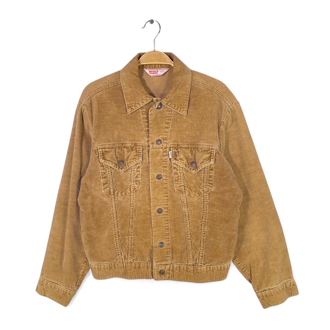 70s リーバイス USA製 70505-1327 ヴィンテージコーデュロイジャケット キャメル Levis メンズL相当 古着 @DZ0714