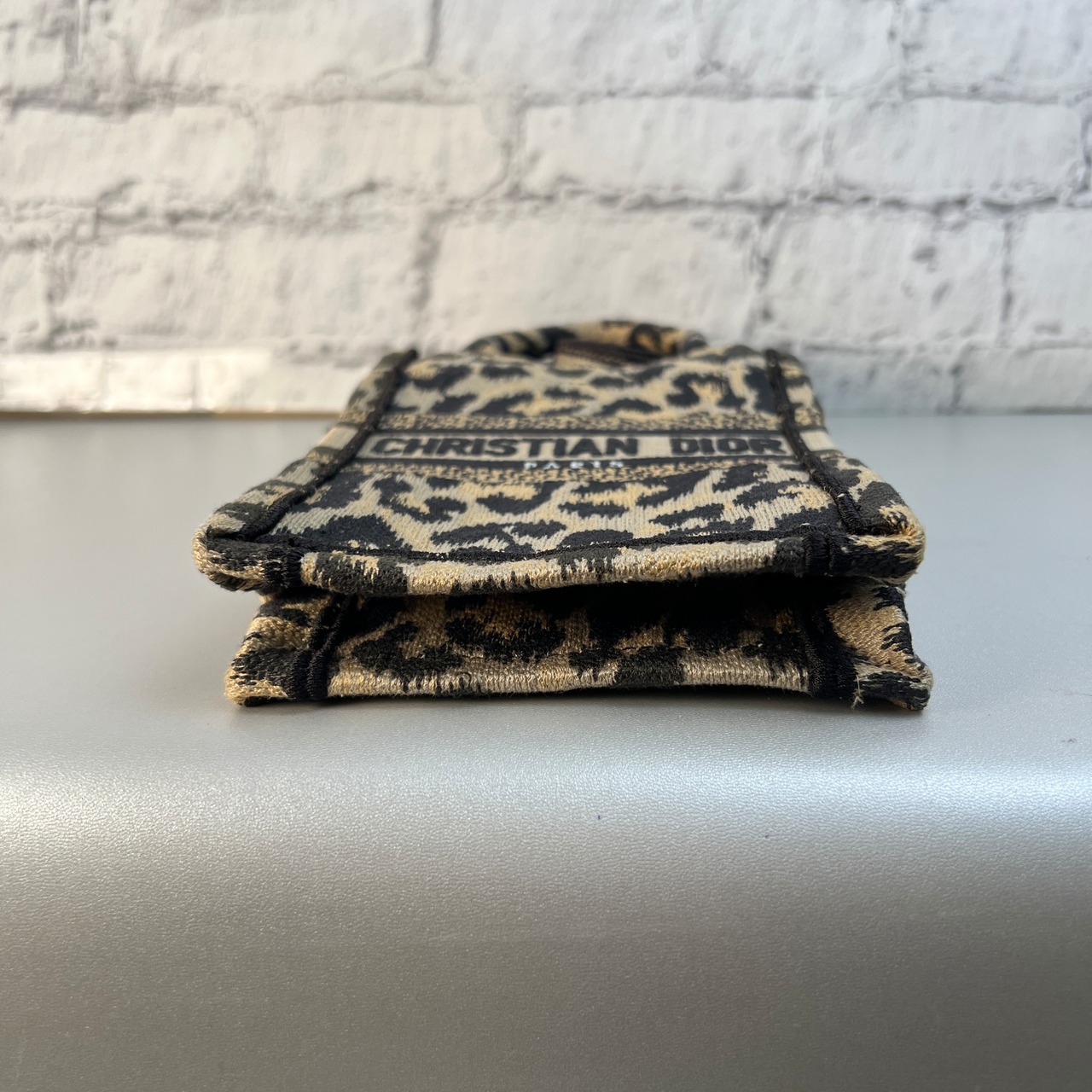 Dior ディオールレオパード キャンバス ショルダーバッグ ベージュ A-9419