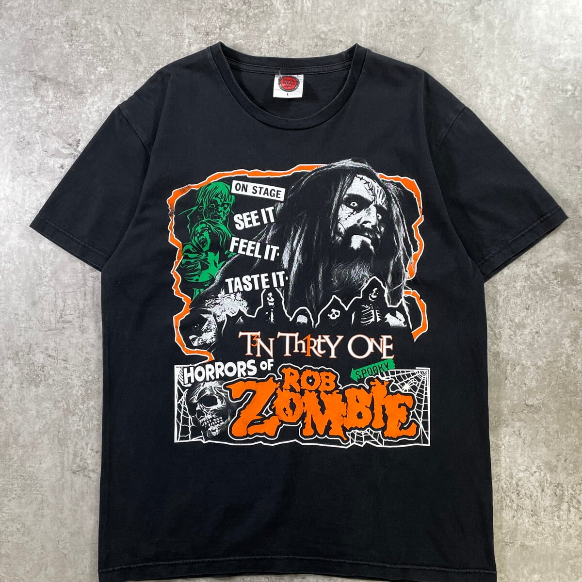 Y2K ロブゾンビ　Tシャツ　ROB ZOMBIE 両面　2010 ツアー ROB ZOMBIE ロブゾンビ 2010 フォトプリント コットン ツアーTシャツ