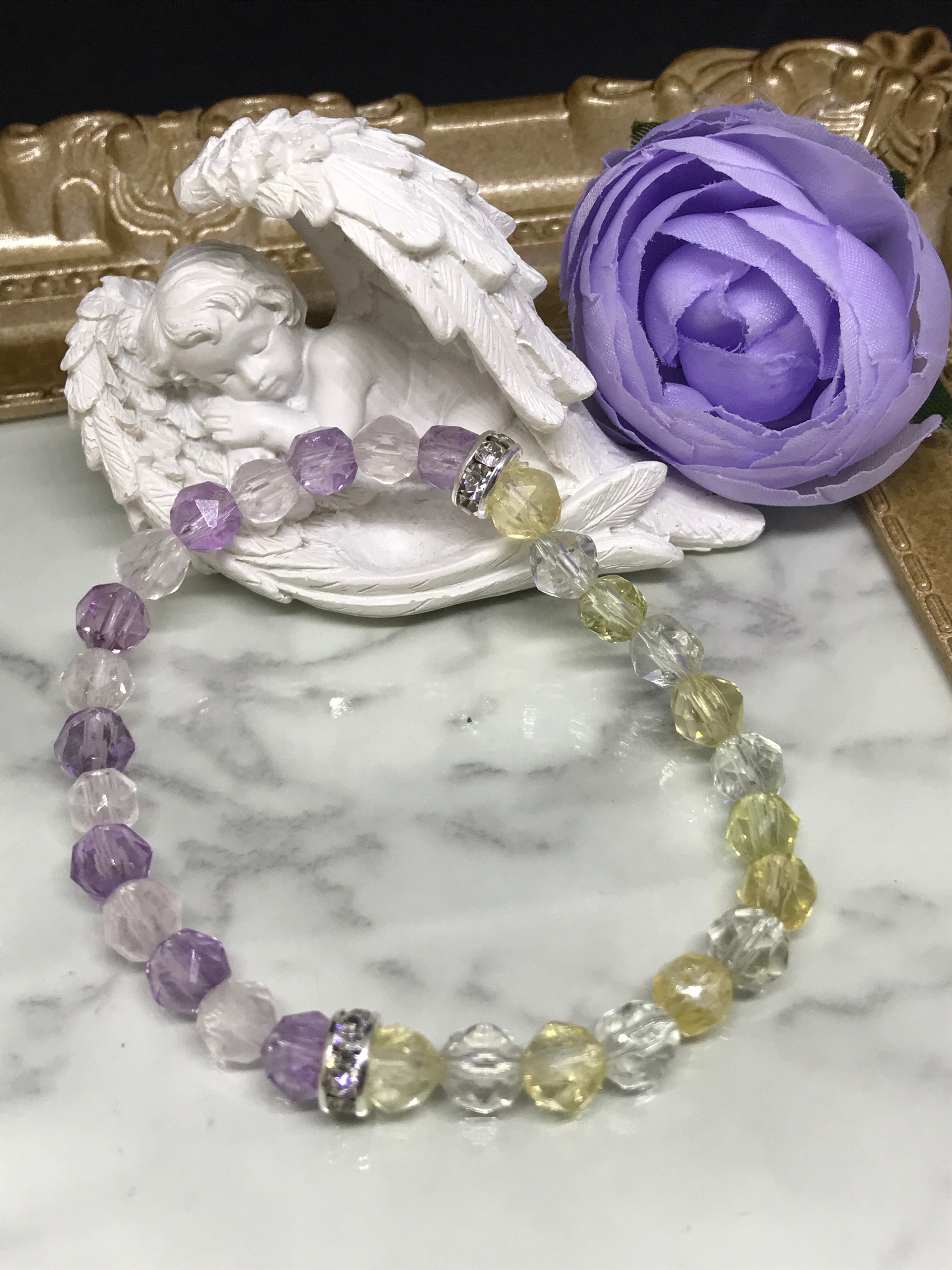 重ね着けに！MIXクリスタルブレスレット２