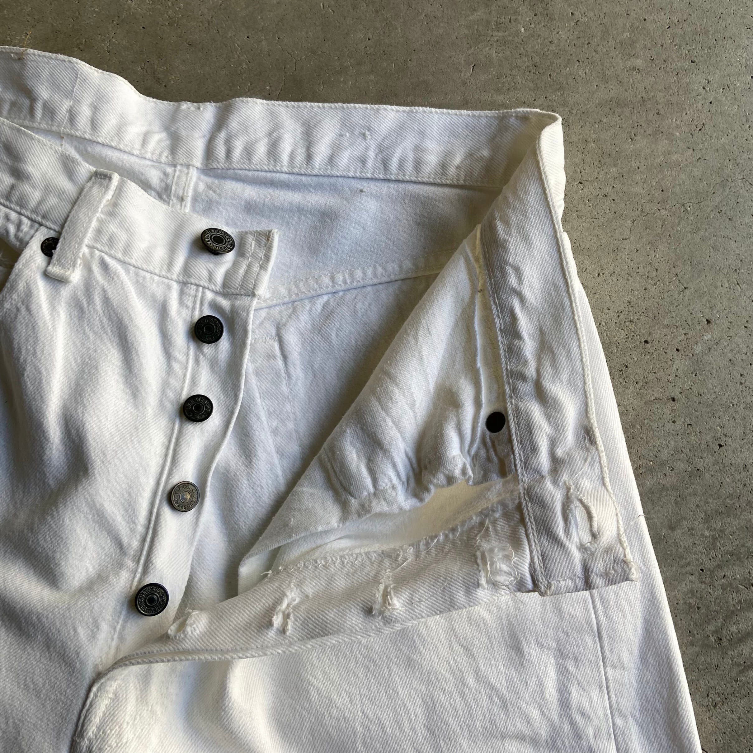 90年代 USA製 Levi's リーバイス 501 ストレート ホワイトデニム