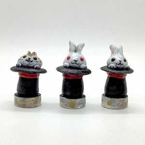 【きゃねこ】ミニオブジェ・ハット A〜C