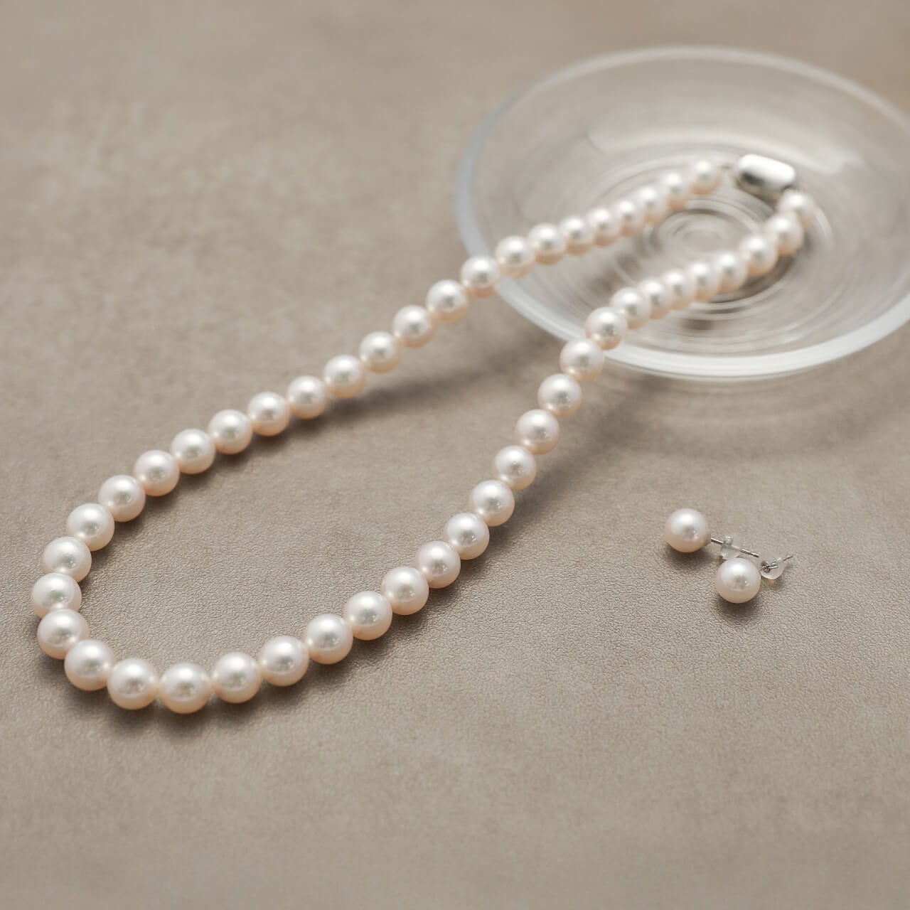 アコヤパールセット SVネックレス・Pt 900ピアス(sp-0047)