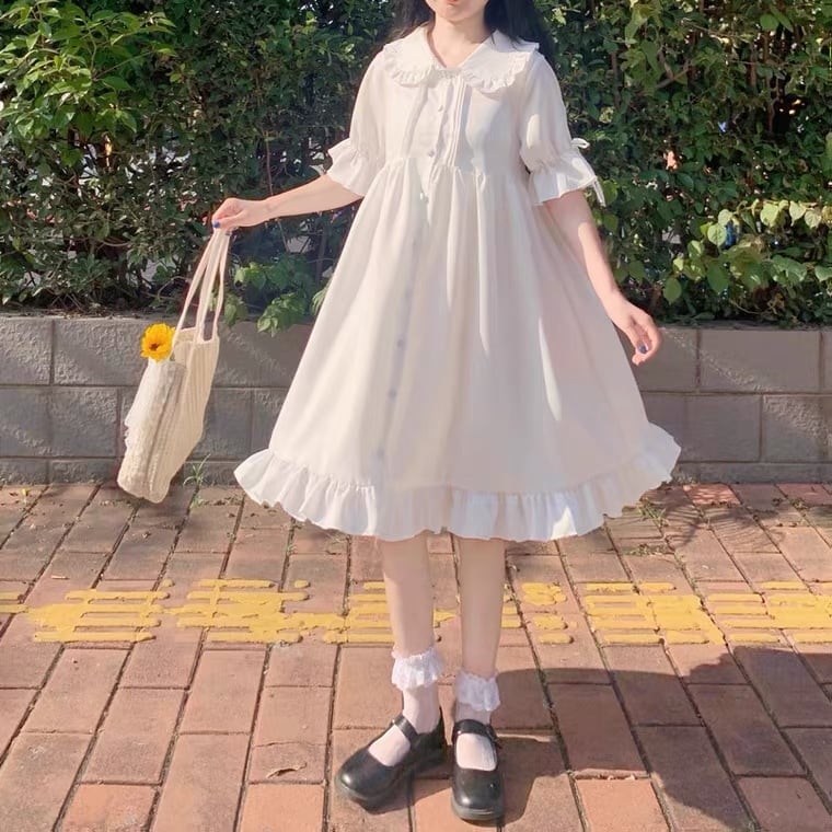 100 ％品質保証 フリル ワンピース ベビー服(~95cm)