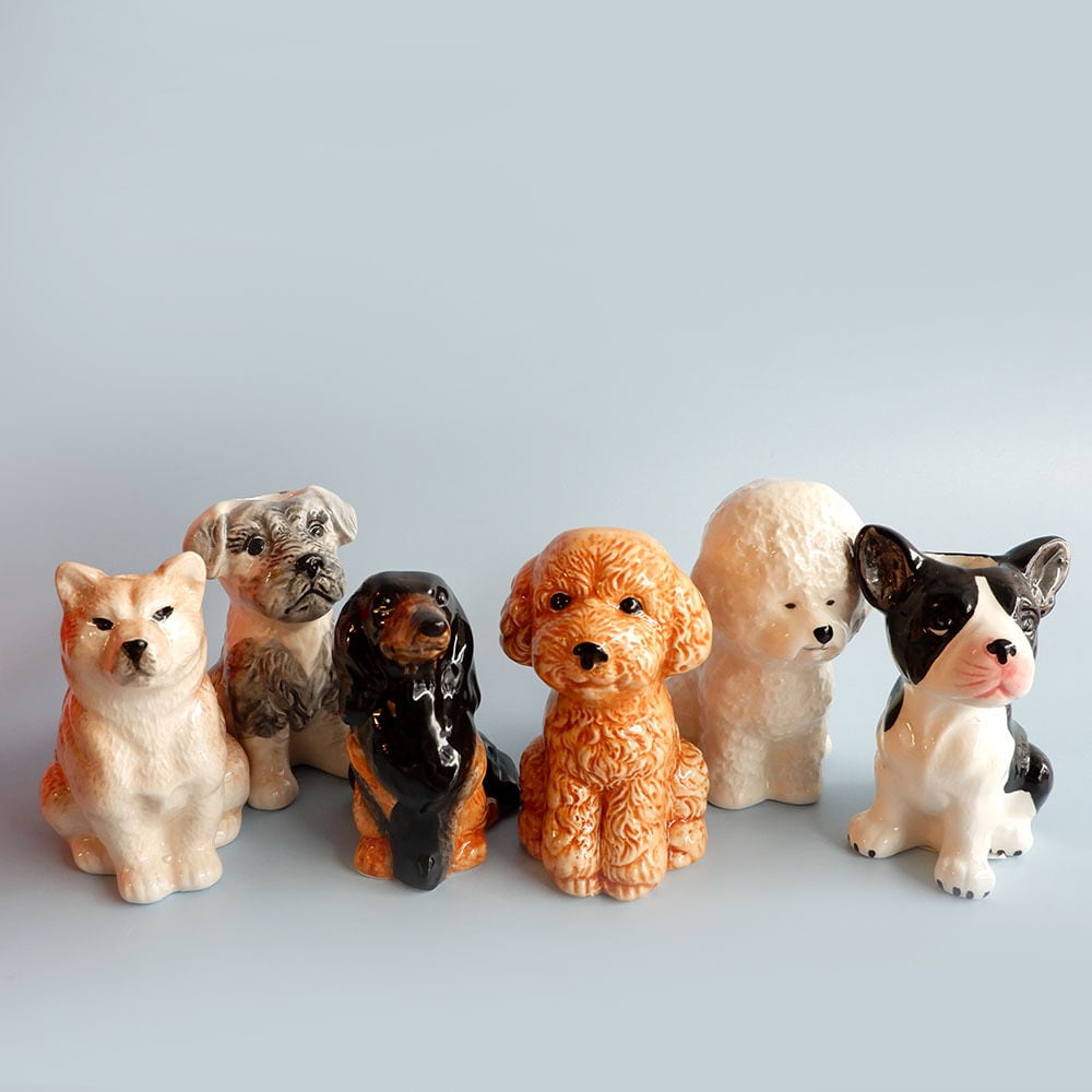 Animal Vase 犬たちと猫 | 世界のかわいいものcikolataSHOP