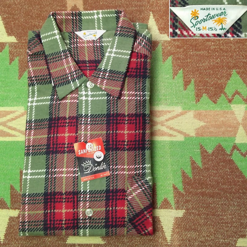 60's Donlin Check Shirt Made in USA