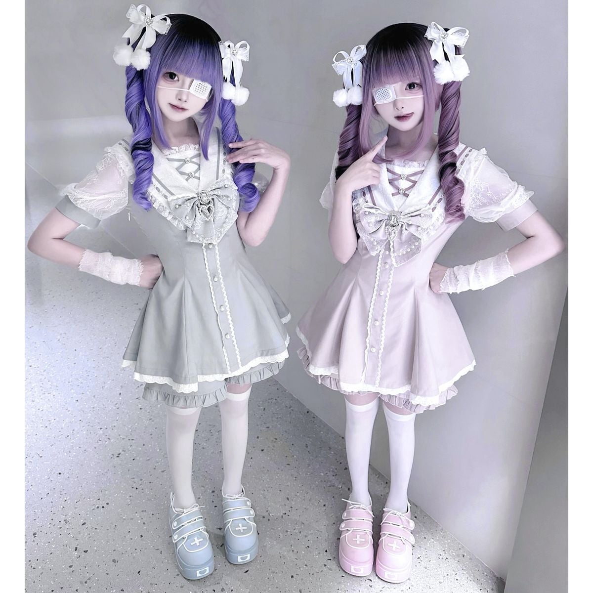 パールガーリーセーラー襟セットアップ：半袖Ver. | Maiden's Rêve