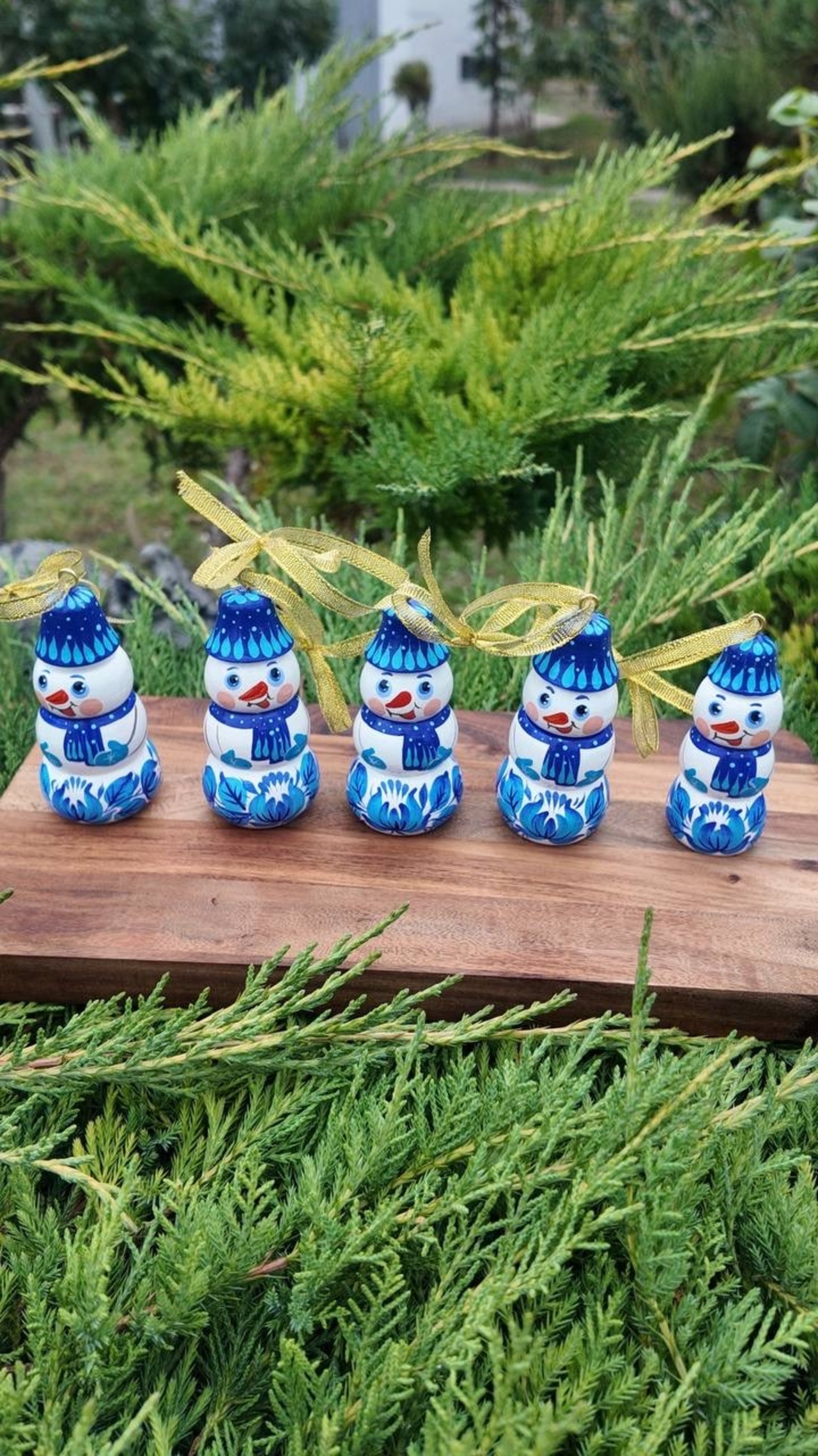 クリスマスデコレーション　スノーマン3点セット（ティモシェンコ作） - 8