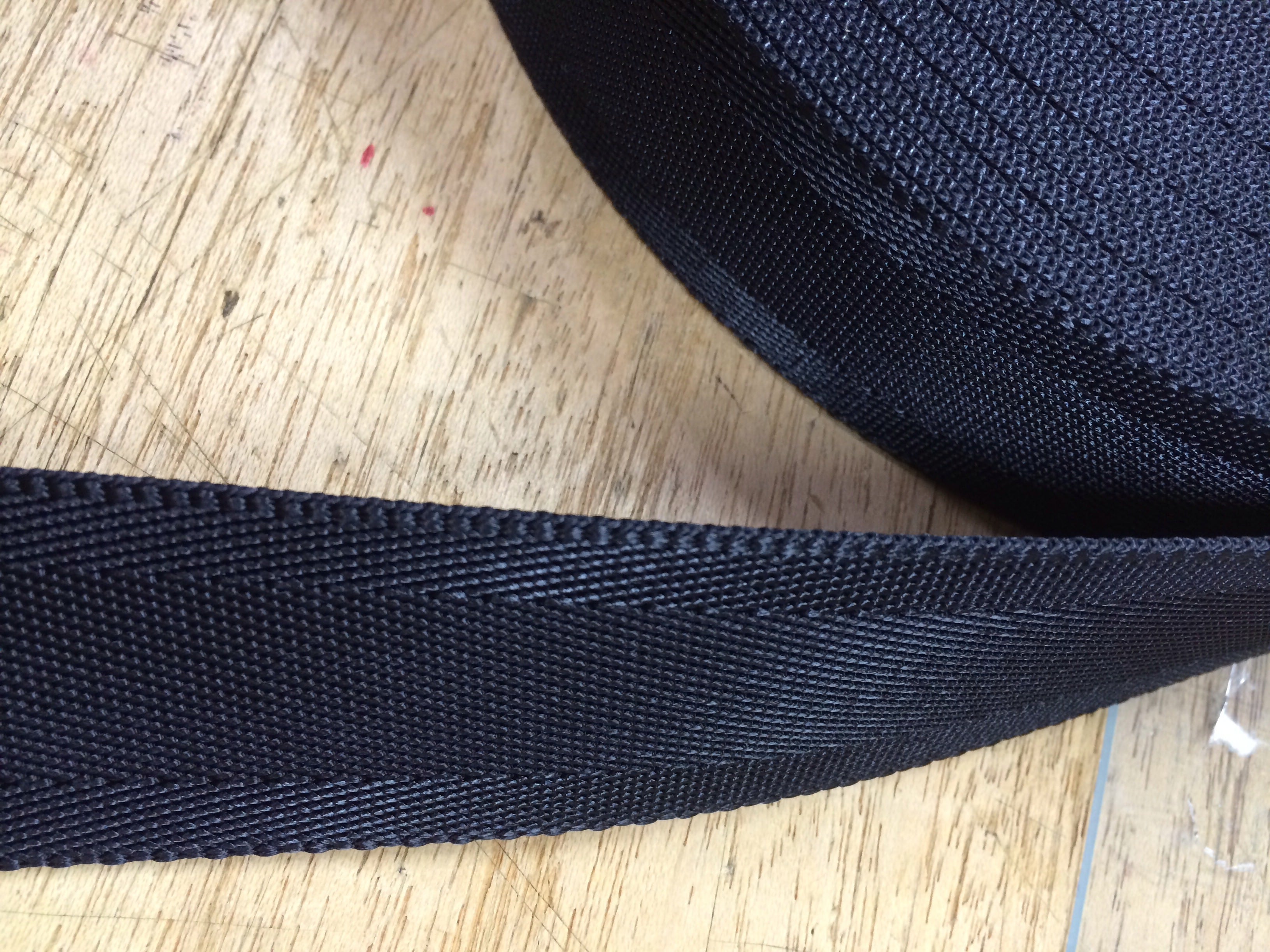 ナイロン ベルト シート織 50mm幅 1.3mm厚 1m 黒 | トーキョービニール