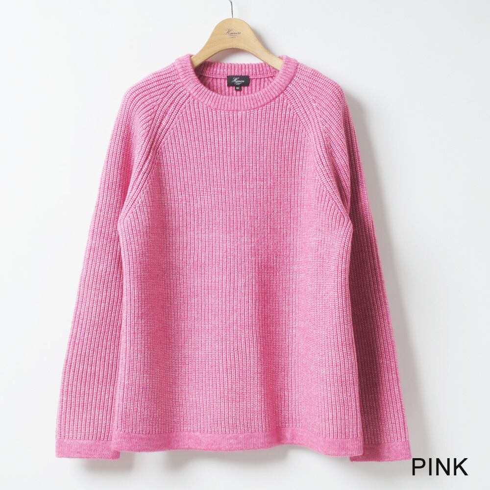 ハリス HARRISS 5G度詰め片畦クルーネック(HN212-07450)全5色