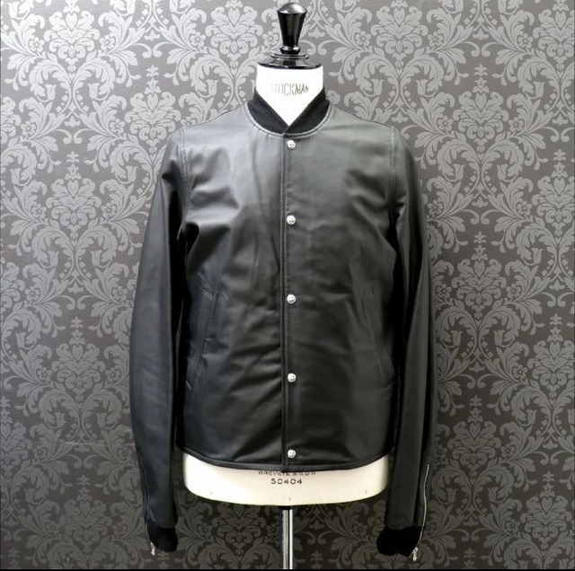 CHROME HEARTS クロムハーツ FURIES クロスボタン スタジャン カーフレザー ブラック