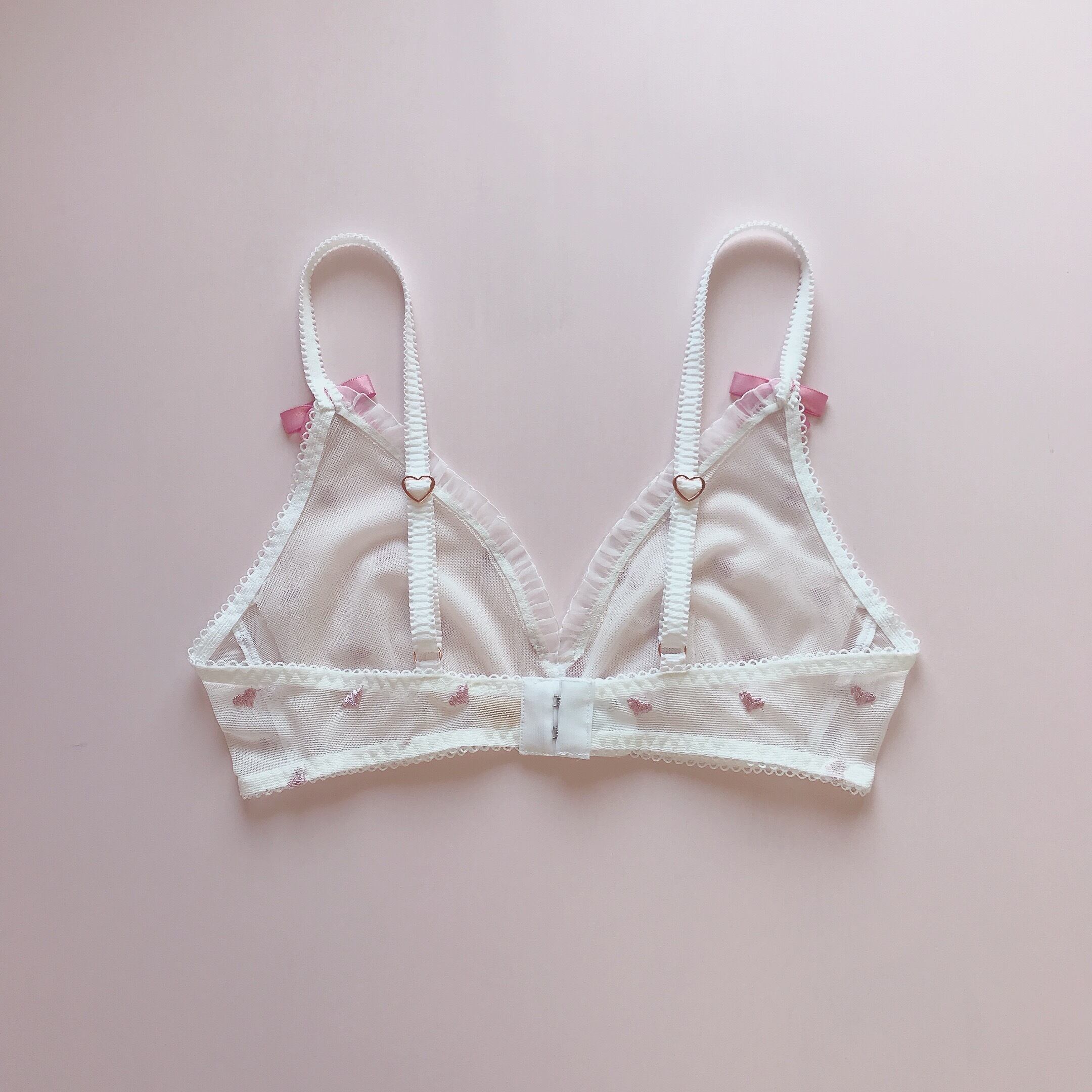 pink hearts bralette