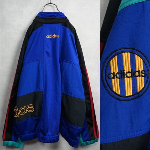 【激レア】アディダス クレイジーパターン トラックジャケット レア 90s クレイジーパターン アディダス トラックジャケット 銀